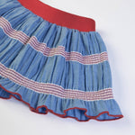 Completo Neonata Bambina in Cotone Fiore Rosso - pieghe