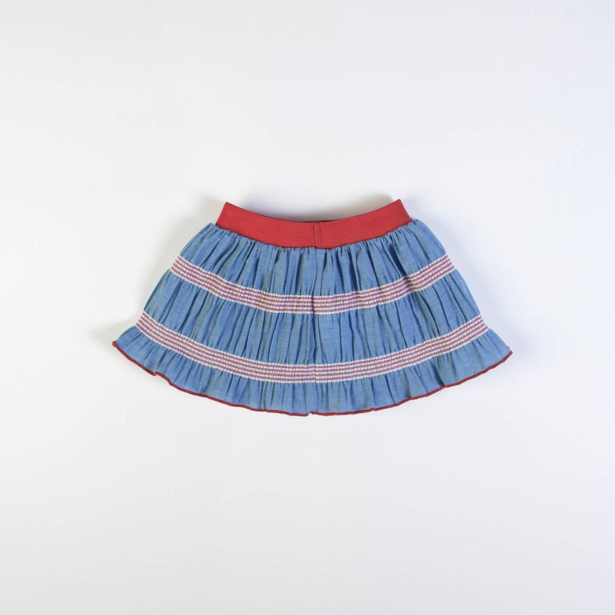 Completo Neonata Bambina in Cotone Fiore Rosso - retro gonna