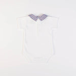 Pagliacetto Neonato Bambino in Cotone Righe - retro body