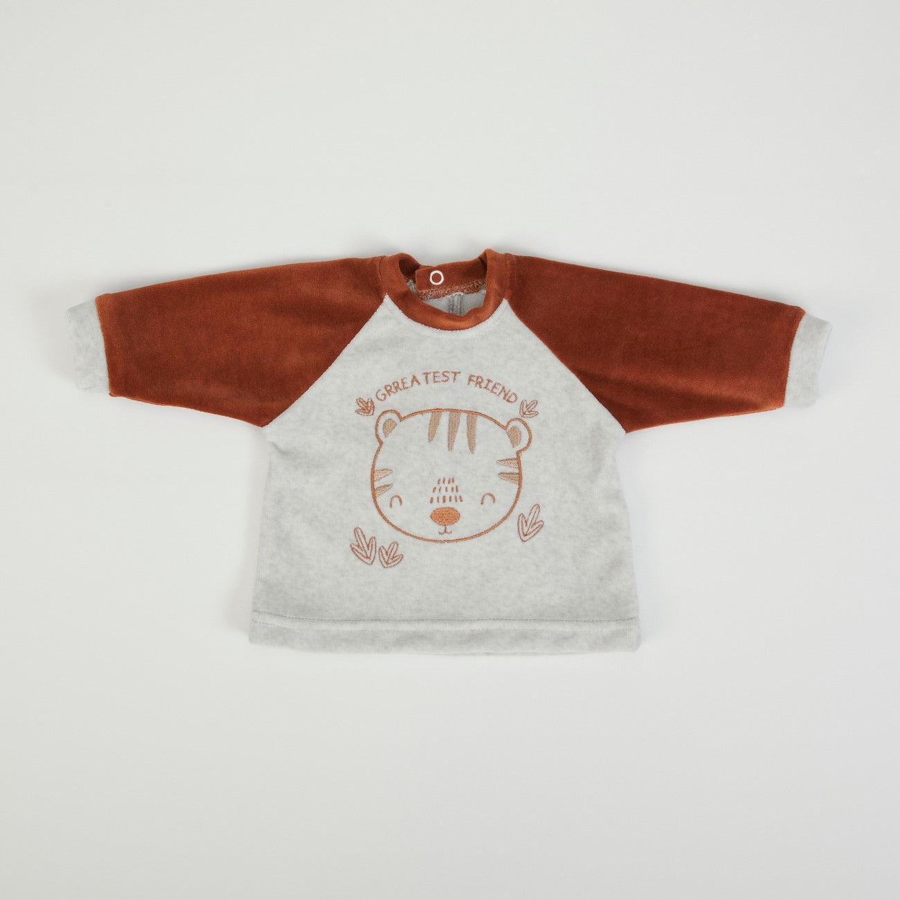 Tutina Neonato Nascita in Ciniglia 2 Pezzi - Tigrotto - maglia