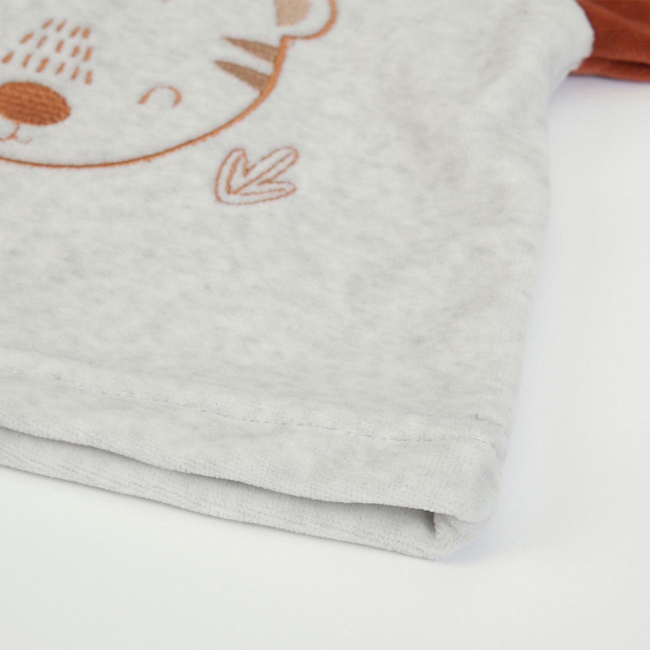 Tutina Neonato Nascita in Ciniglia 2 Pezzi - Tigrotto - rifiniture