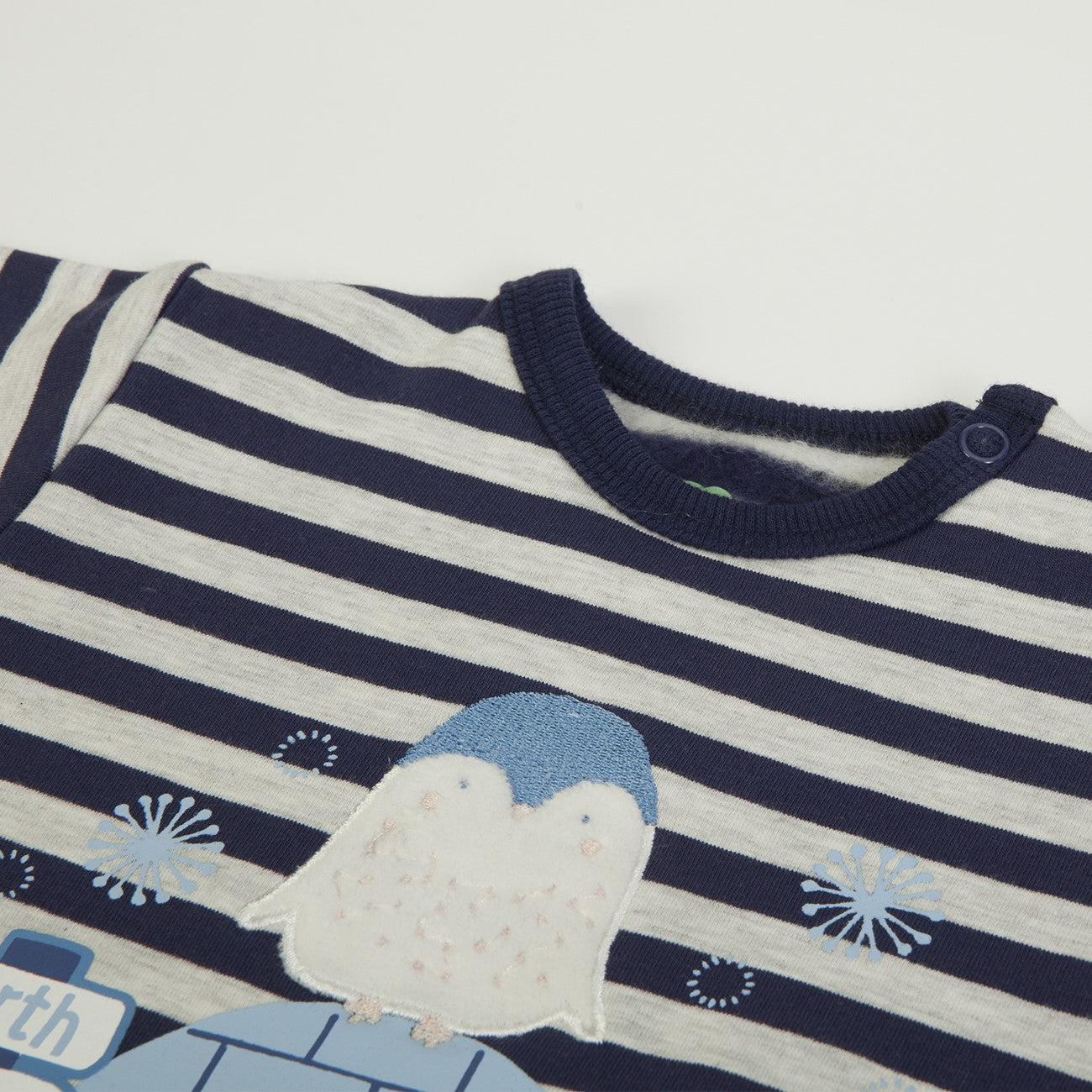 Tutina Neonato Nascita in Caldo Cotone - Polo Nord - collo