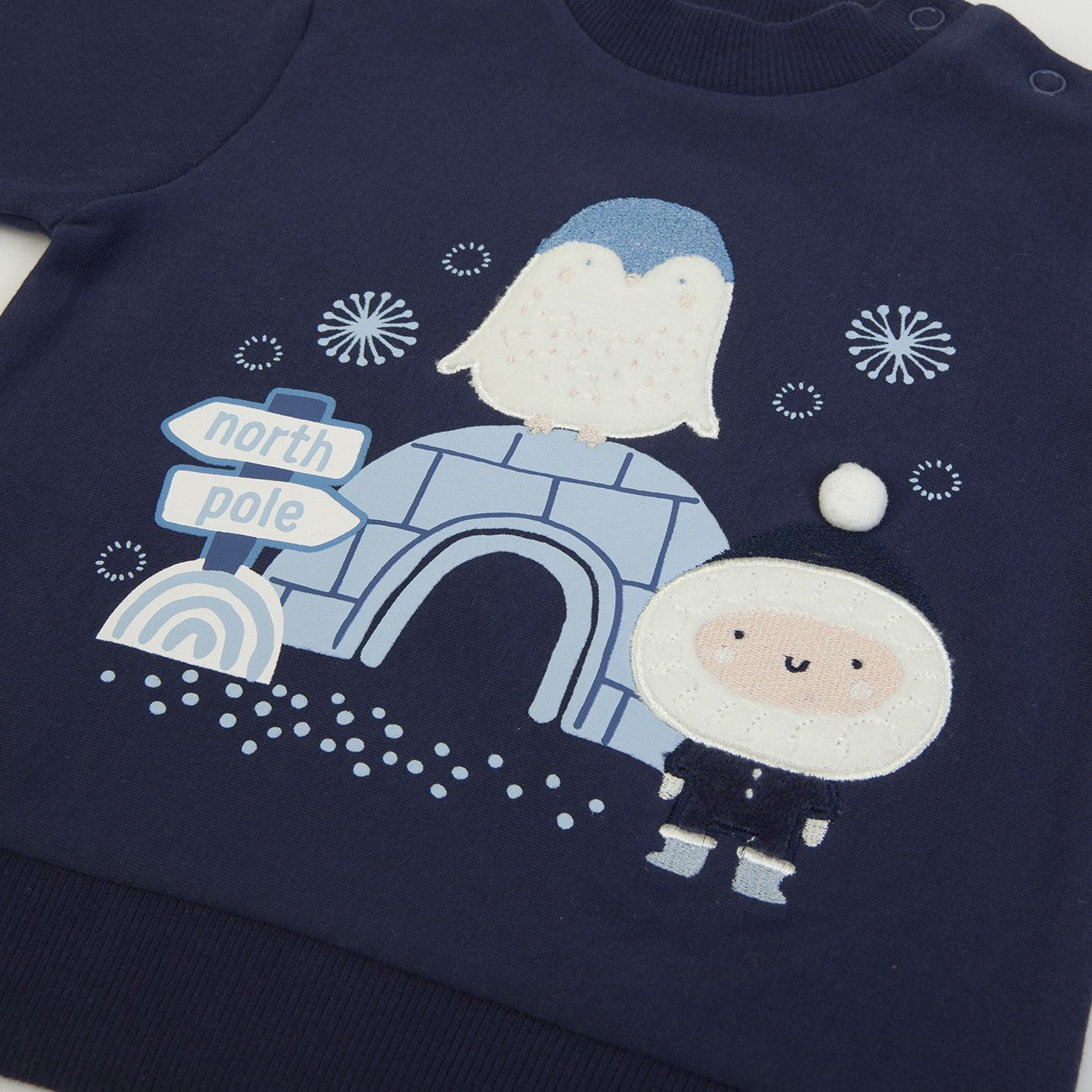 Set Tuta Completo in Cotone Felpato - Eskimo - ricamo