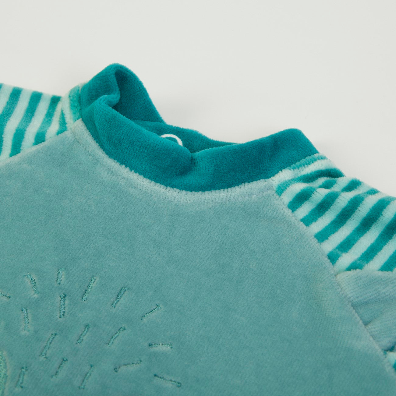 Tutina Neonato Nascita in Ciniglia 2 Pezzi - Volpe - collo