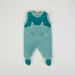 Tutina Neonato Nascita in Ciniglia Con Salopette - Volpe - salopette