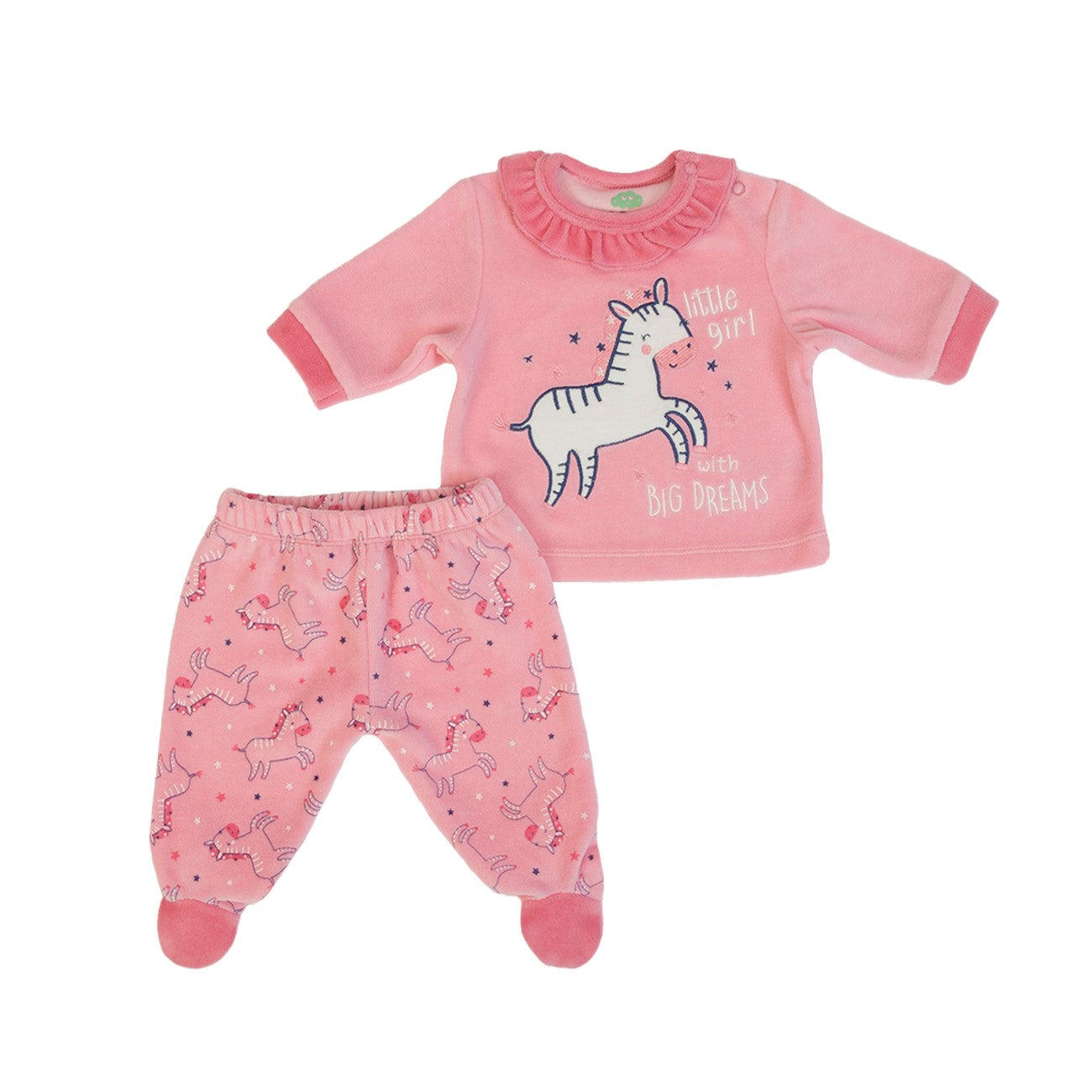 Tutina Neonata Nascita in Ciniglia 2 Pezzi - Zebra