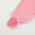 Tutina Neonata Nascita in Ciniglia con Salopette - Zebra - piedino