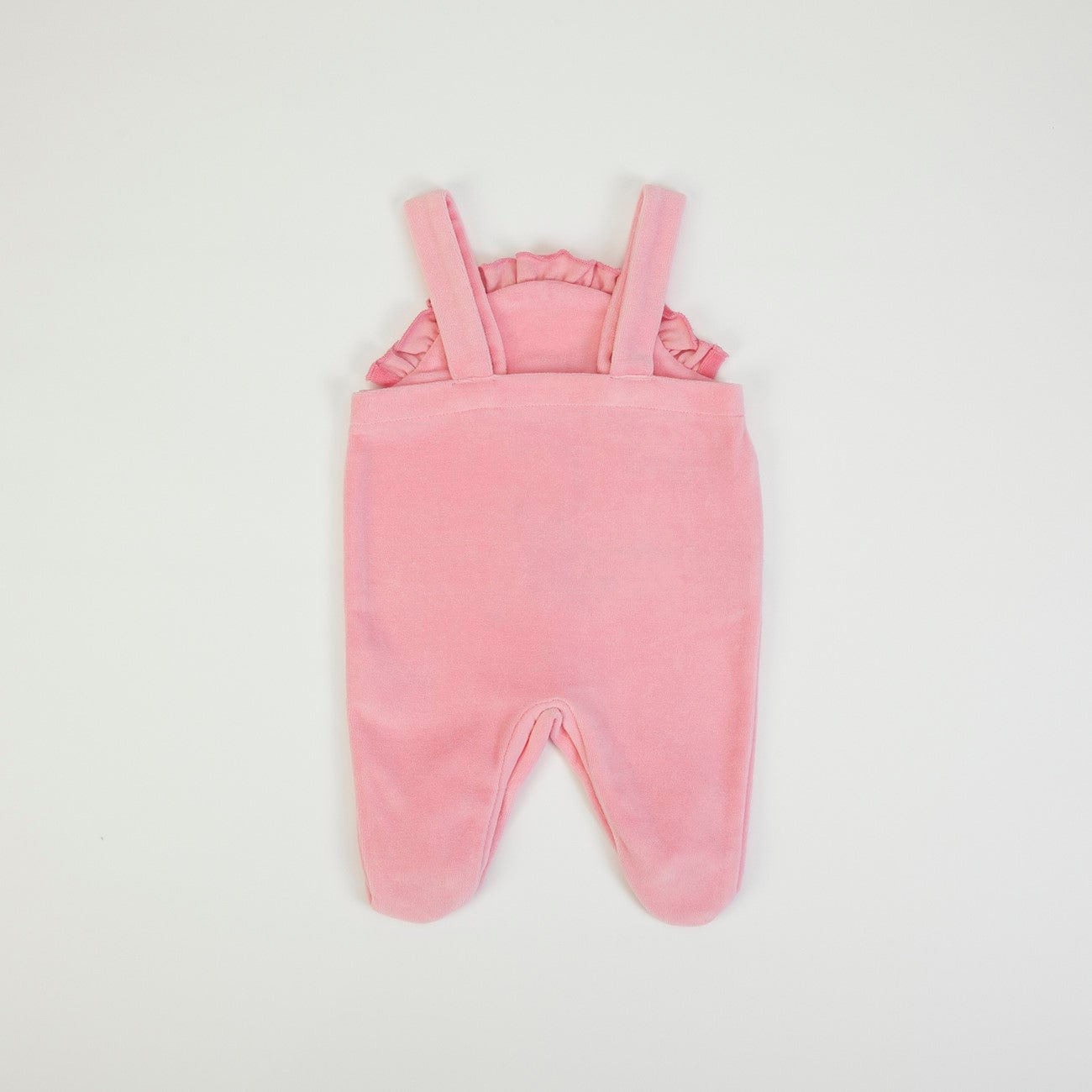 Tutina Neonata Nascita in Ciniglia con Salopette - Zebra - retro salopette