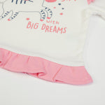 Completo Invernale Bambina Maglia e Pantaloni - Zebra - rouge