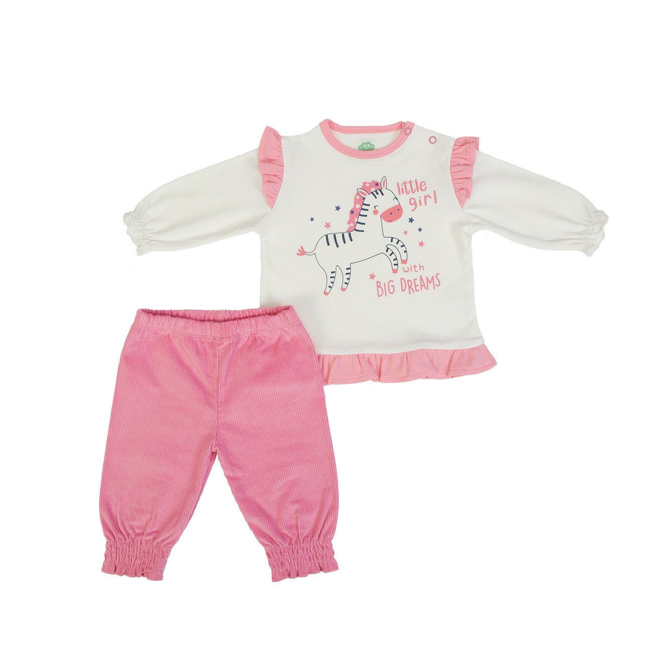 Completo Invernale Bambina Maglia e Pantaloni - Zebra