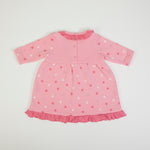 Vestito Invernale Bambina in Caldo Cotone Rosa - Stelle - retro