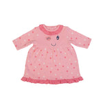 Vestito Invernale Bambina in Caldo Cotone Rosa - Stelle