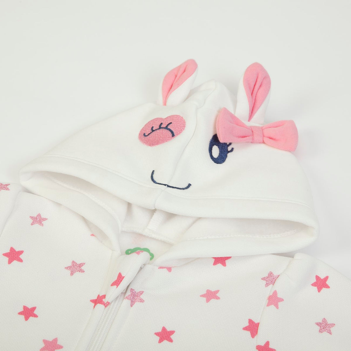 Giacca Felpa con Zip e Cappuccio - Zebra con Stelle - cappuccio