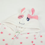 Giacca Felpa con Zip e Cappuccio - Zebra con Stelle - cappuccio