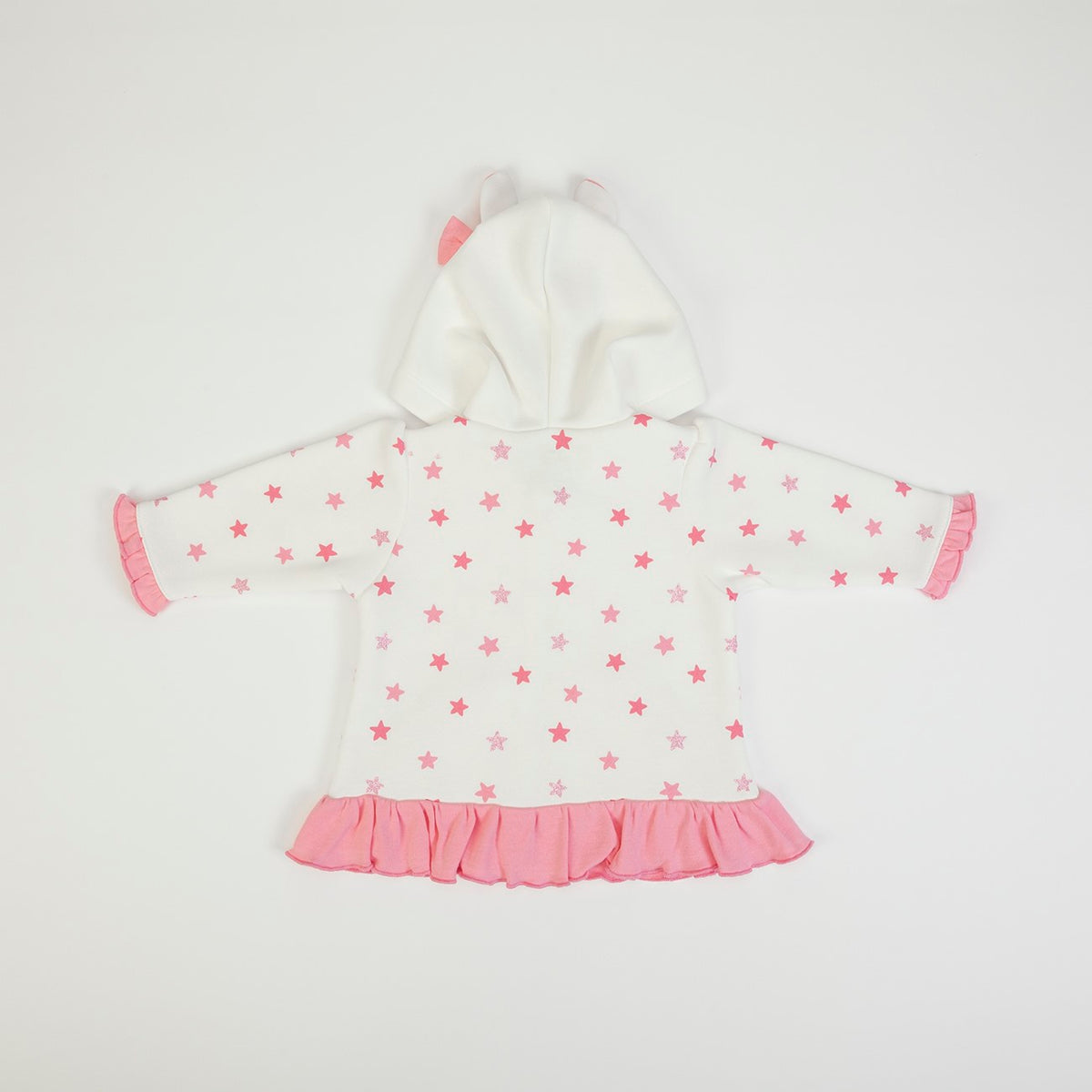Giacca Felpa con Zip e Cappuccio - Zebra con Stelle - retro