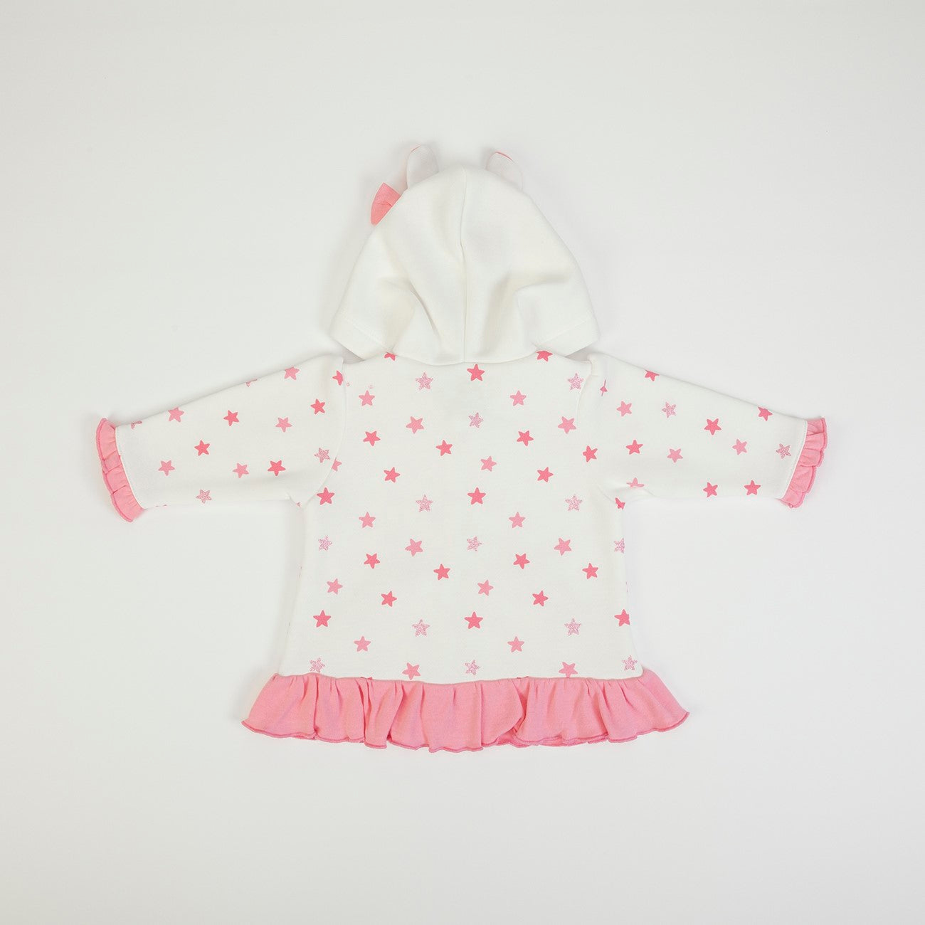 Giacca Felpa con Zip e Cappuccio - Zebra con Stelle - retro