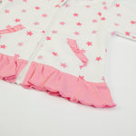 Giacca Felpa con Zip e Cappuccio - Zebra con Stelle - rouge