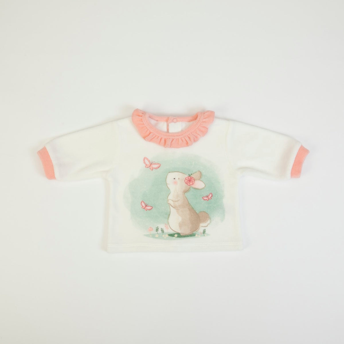 Tutina Neonato in Ciniglia 2 Pezzi - Coniglietto - maglia