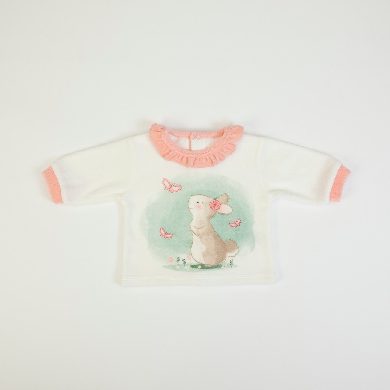 Tutina Neonato in Ciniglia 2 Pezzi - Coniglietto - maglia