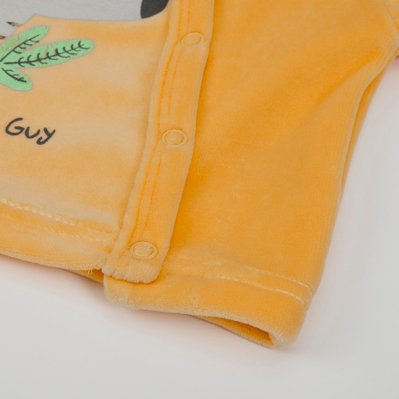 Tutina Neonato Nascita in Ciniglia 2 Pezzi - Zebra - chiusura