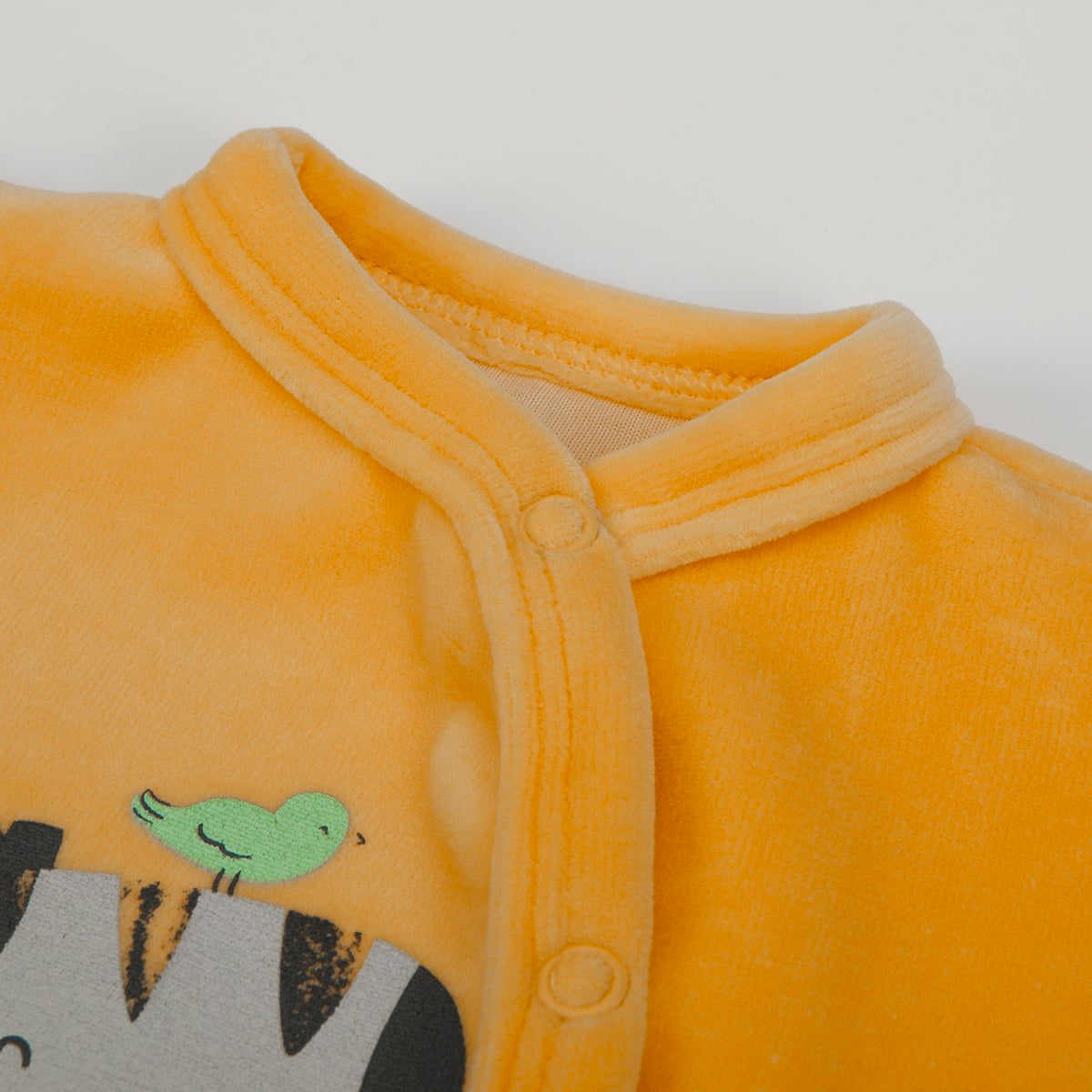 Tutina Neonato Nascita in Ciniglia 2 Pezzi - Zebra - collo