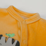 Tutina Neonato Nascita in Ciniglia 2 Pezzi - Zebra - collo