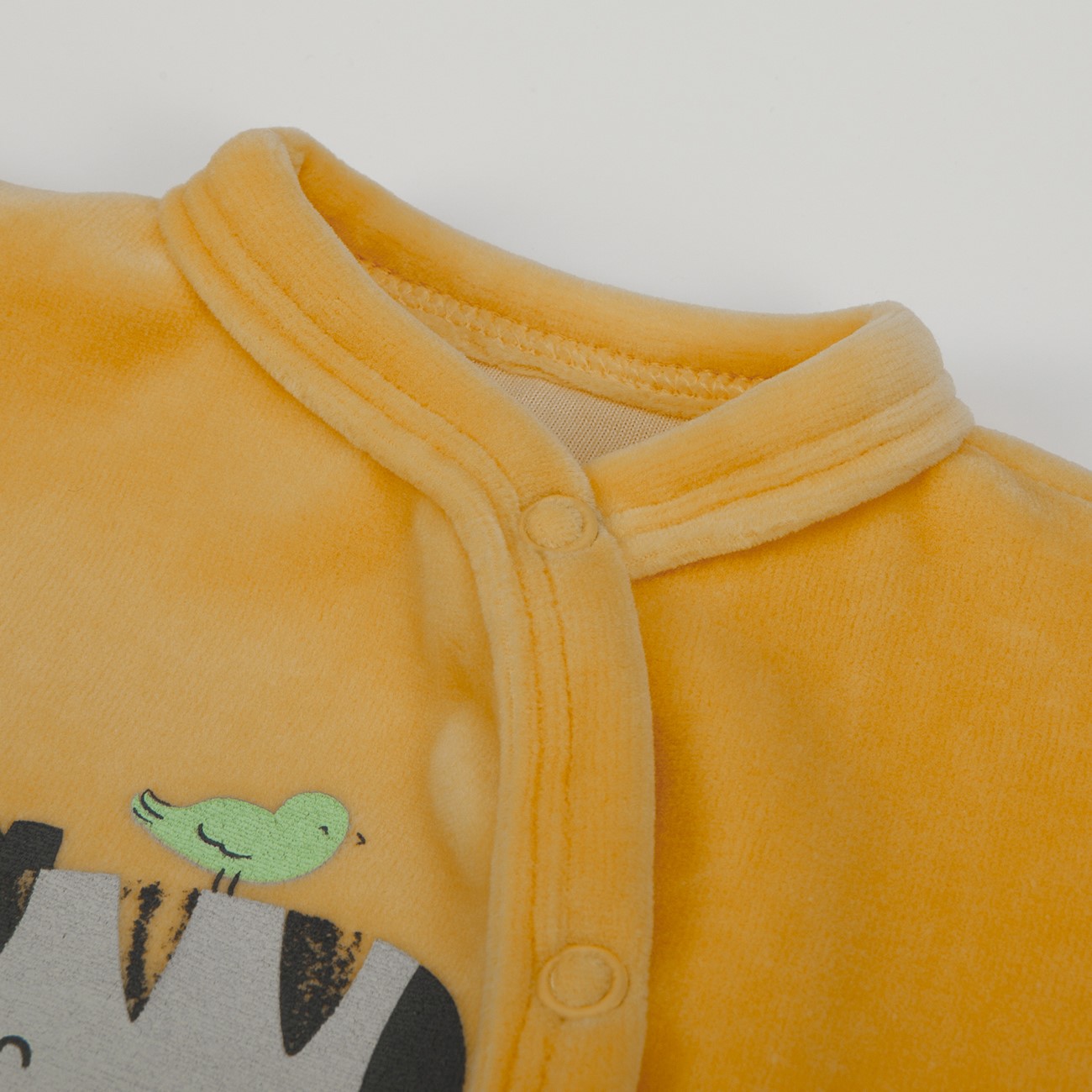 Tutina Neonato Nascita in Ciniglia 2 Pezzi - Zebra - collo