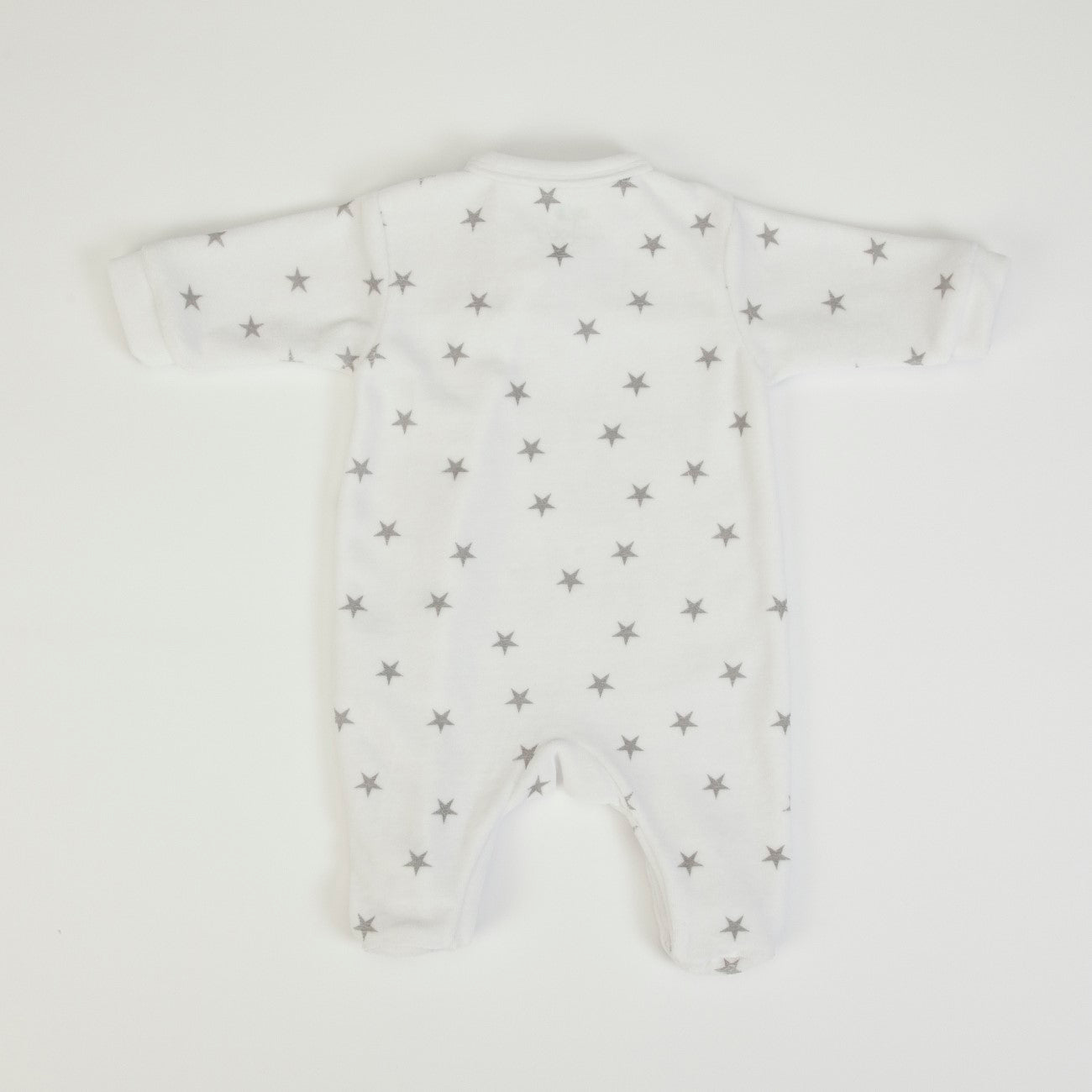 Tutina Neonato Nascita in Ciniglia Invernale Unisex - Stelle - retro