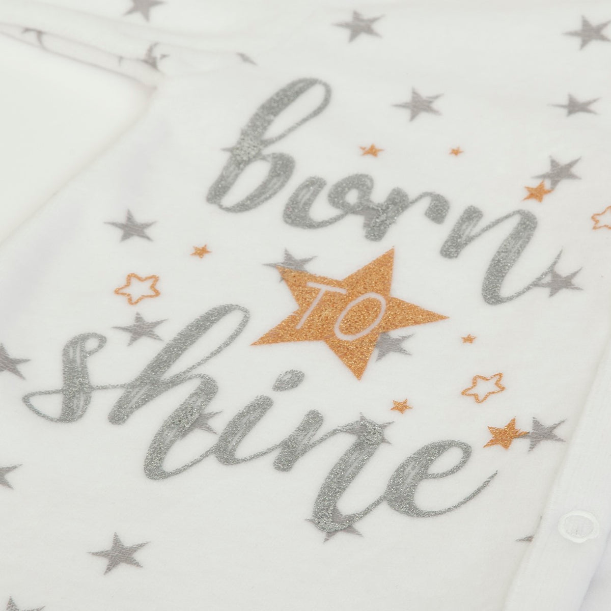 Tutina Neonato Nascita in Ciniglia Invernale Unisex - Stelle - stampa