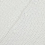Cardigan Giacca in tessuto a maglia bianco - bottoni