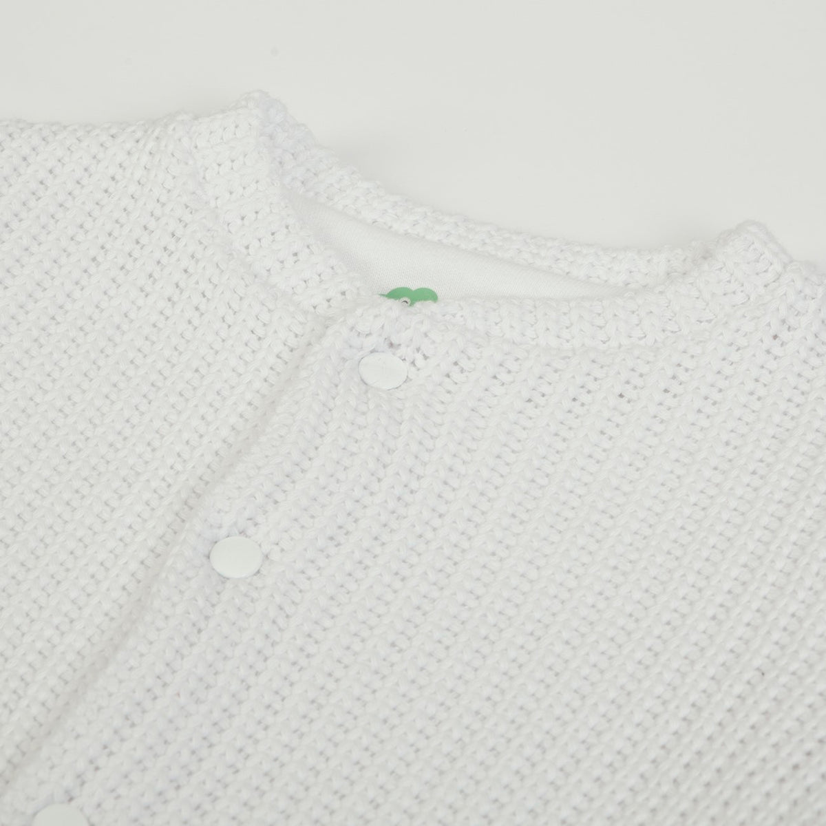 Cardigan Giacca in tessuto a maglia bianco - collo