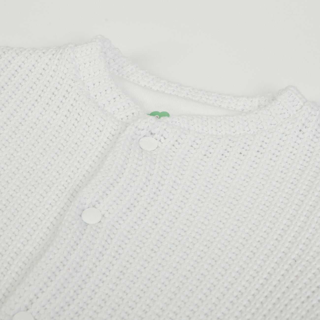 Cardigan Giacca in tessuto a maglia bianco - collo