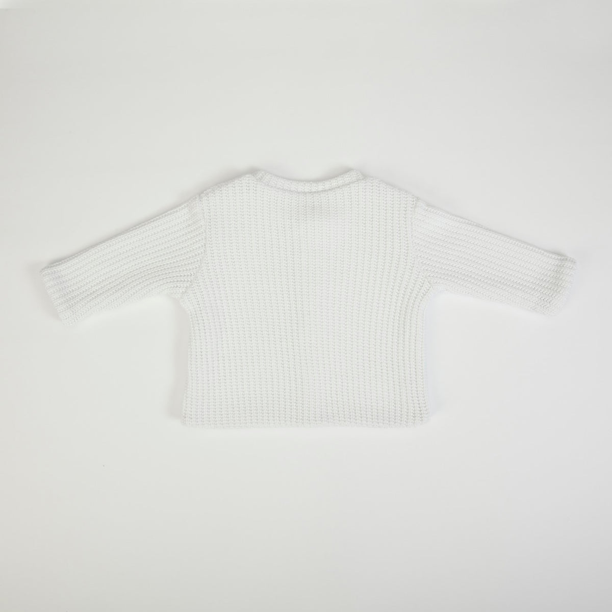 Cardigan Giacca in tessuto a maglia bianco - retro