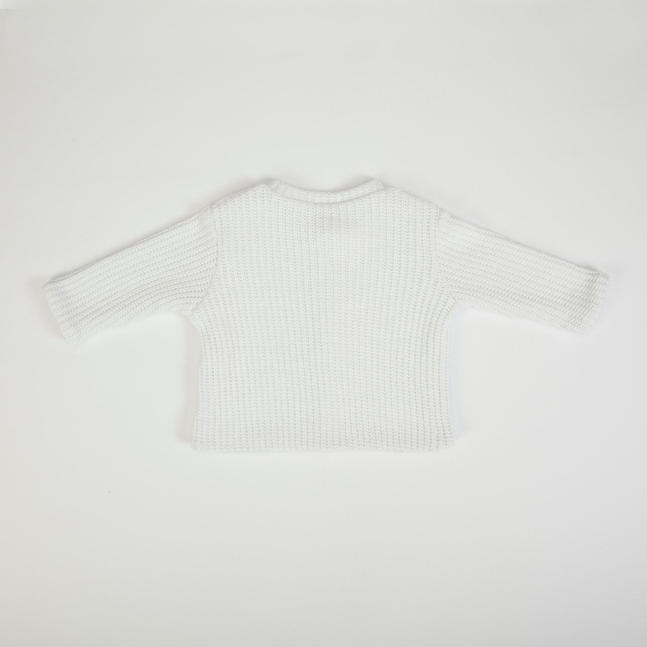 Cardigan Giacca in tessuto a maglia bianco - retro