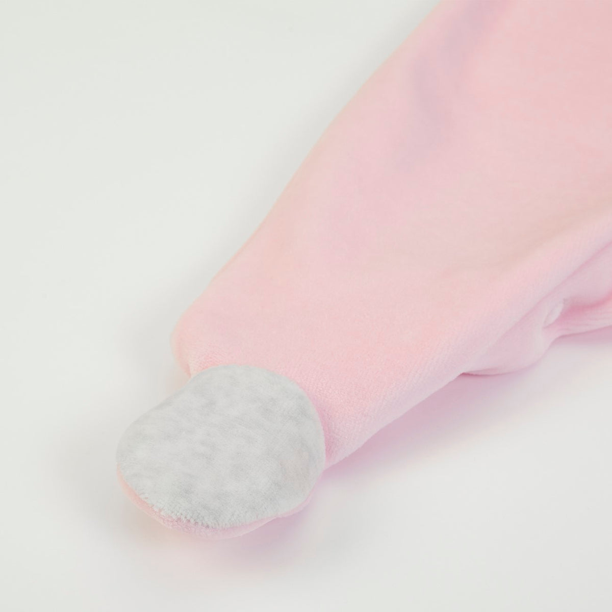 Tutina Neonata Nascita in Ciniglia Rosa Invernale - Coniglietto - piedino