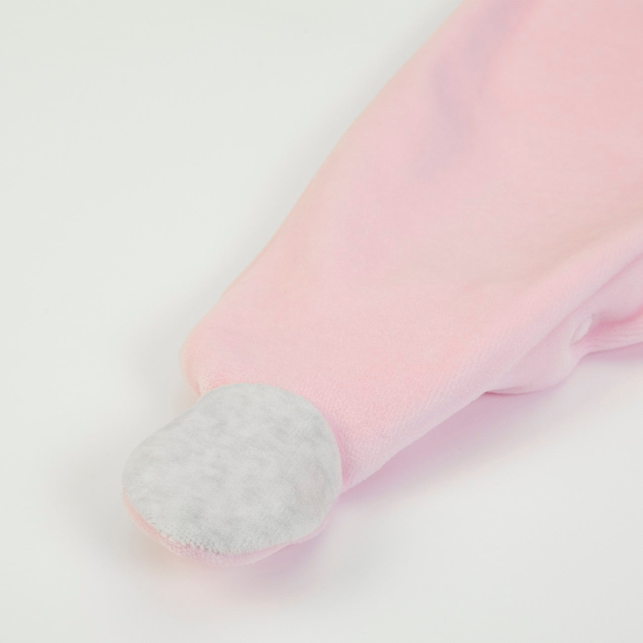 Tutina Neonata Nascita in Ciniglia Rosa Invernale - Coniglietto - piedino