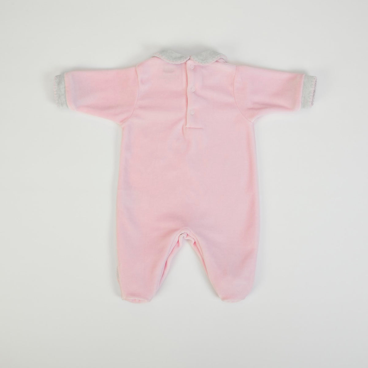 Tutina Neonata Nascita in Ciniglia Rosa Invernale - Coniglietto - retro