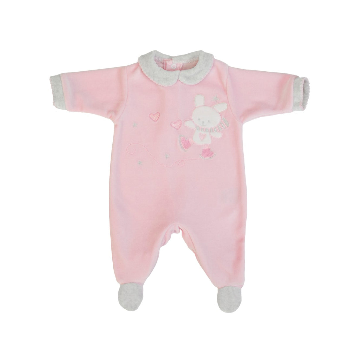 Tutina Neonata Nascita in Ciniglia Rosa Invernale - Coniglietto