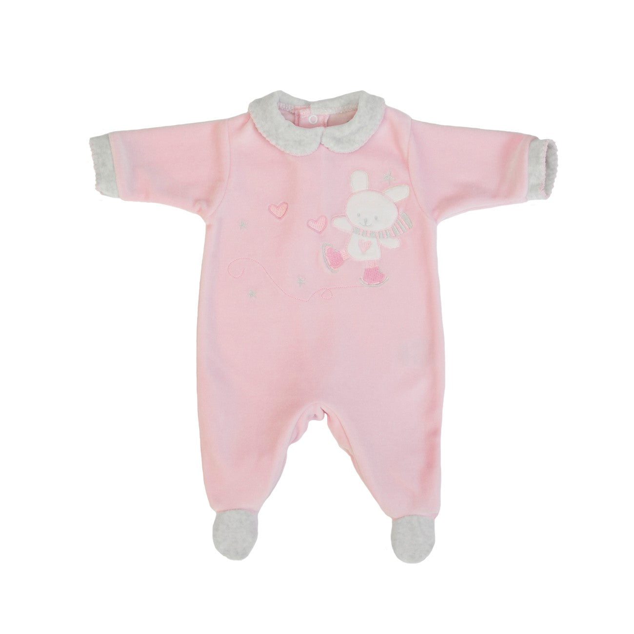 Tutina Neonata Nascita in Ciniglia Rosa Invernale - Coniglietto