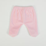 Tutina Neonata Nascita in Ciniglia Invernale 2 Pezzi - Coniglietto - retro pantalone
