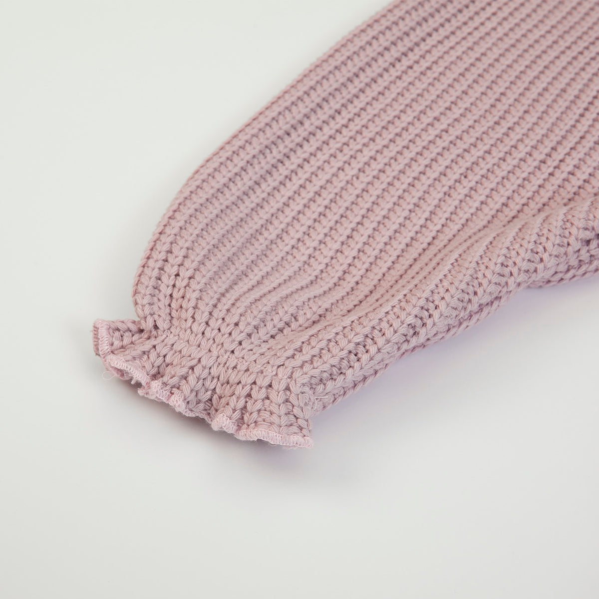 Salopette Bambina in Tessuto a Maglia Rosa - polsino