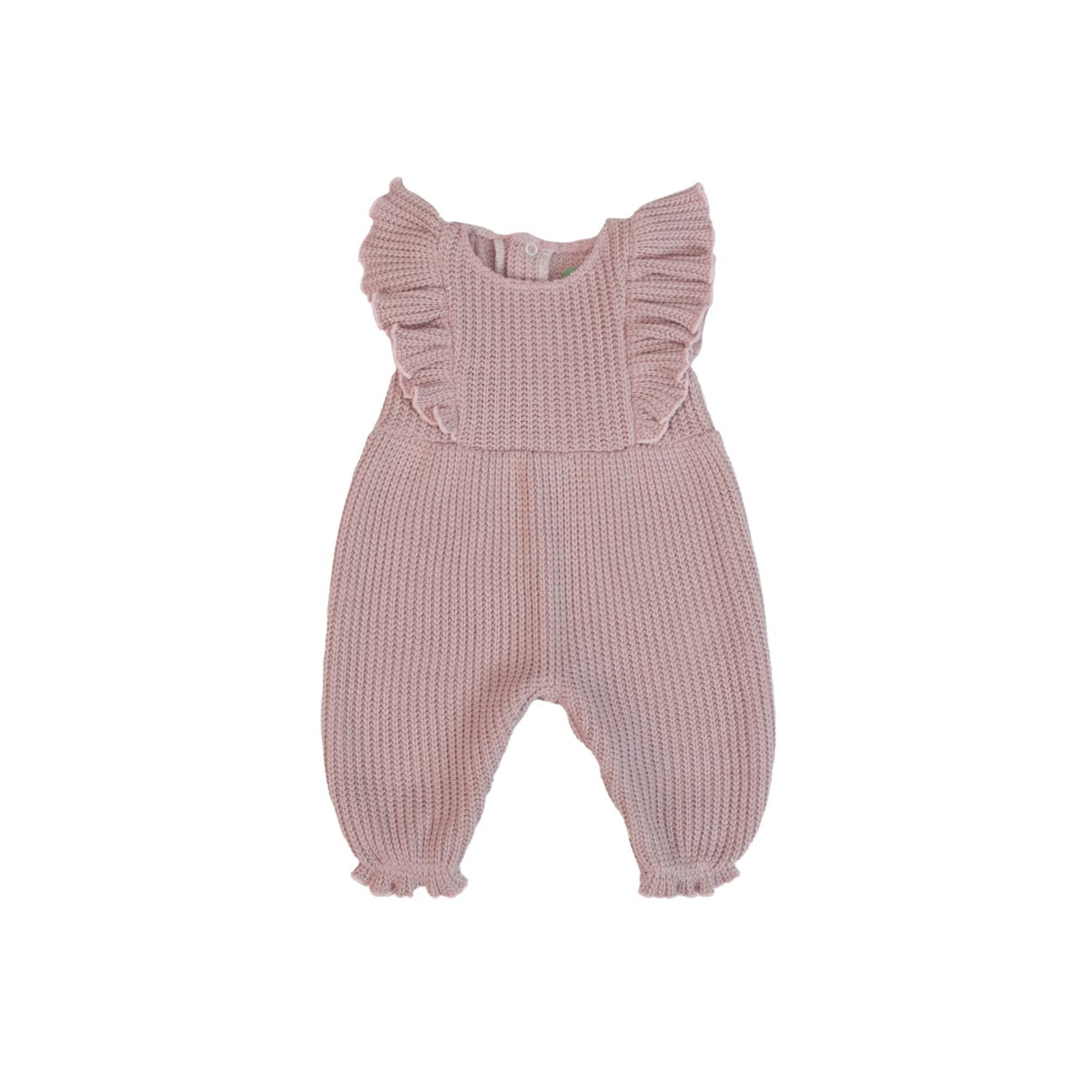 Salopette Bambina in Tessuto a Maglia Rosa