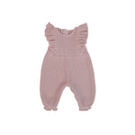 Salopette Bambina in Tessuto a Maglia Rosa