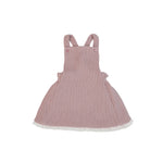 Salopette Gonna in Tessuto a Maglia Rosa