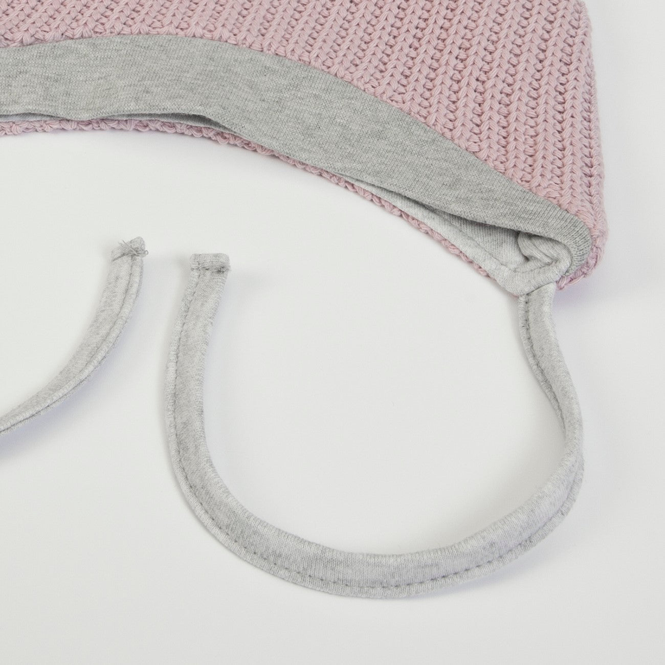 Cappellino Neonato Nascita in Tessuto a Maglia - laccetto