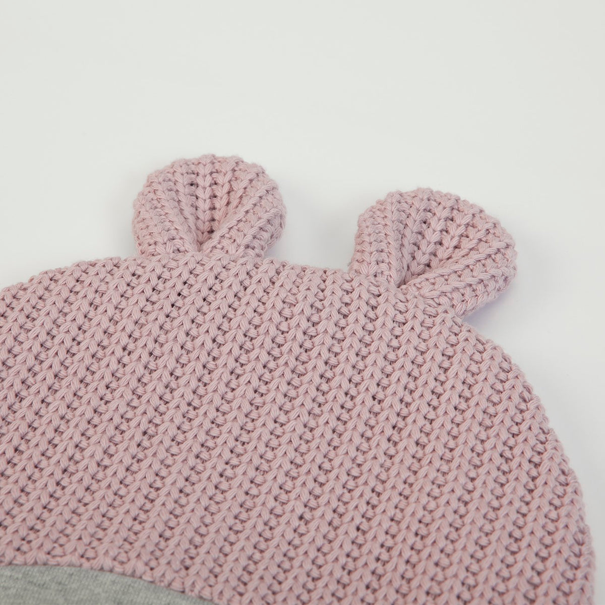 Cappellino Neonato Nascita in Tessuto a Maglia - orecchie