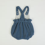 Pagliaccetto Neonato Invernale con Salopette e Body - retro salopette