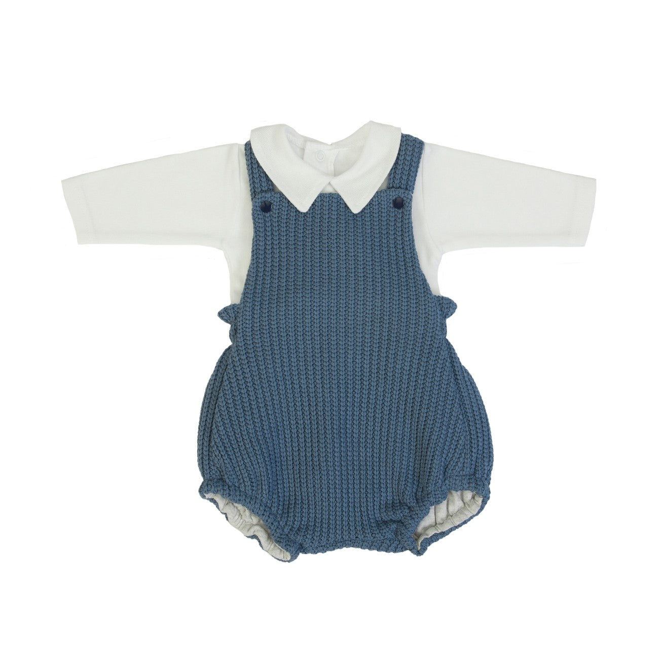 Pagliaccetto Neonato Invernale con Salopette e Body