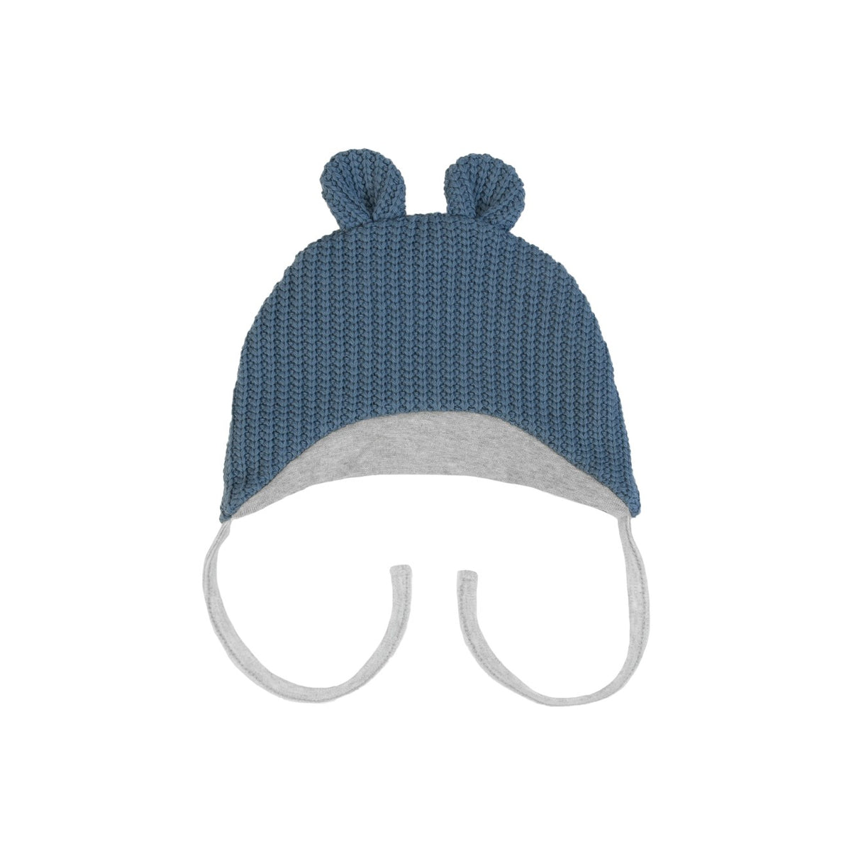 Cappellino Neonato in Tessuto Maglia Blu