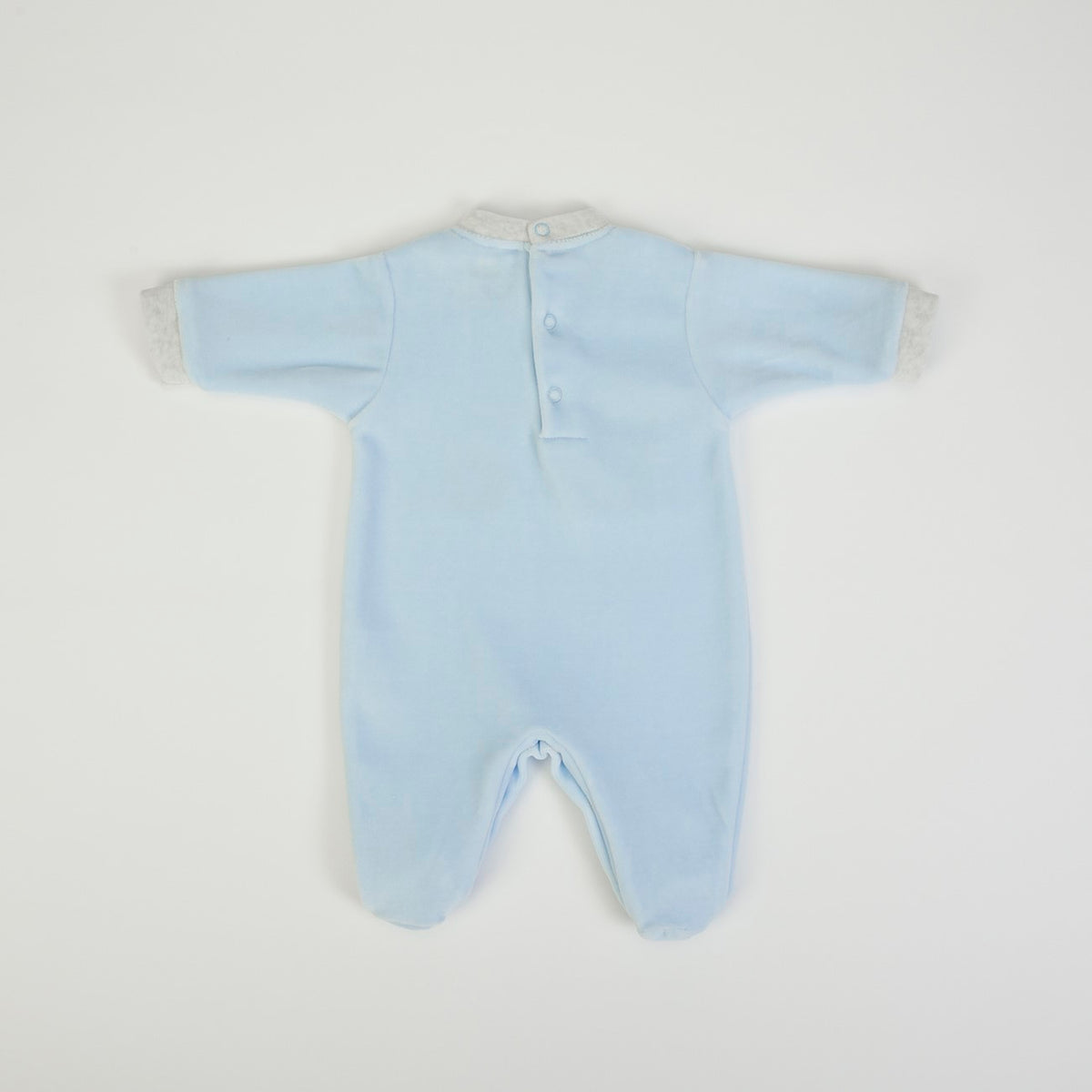 Tutina Neonato Nascita In Ciniglia Invernale - Orsetto - retro